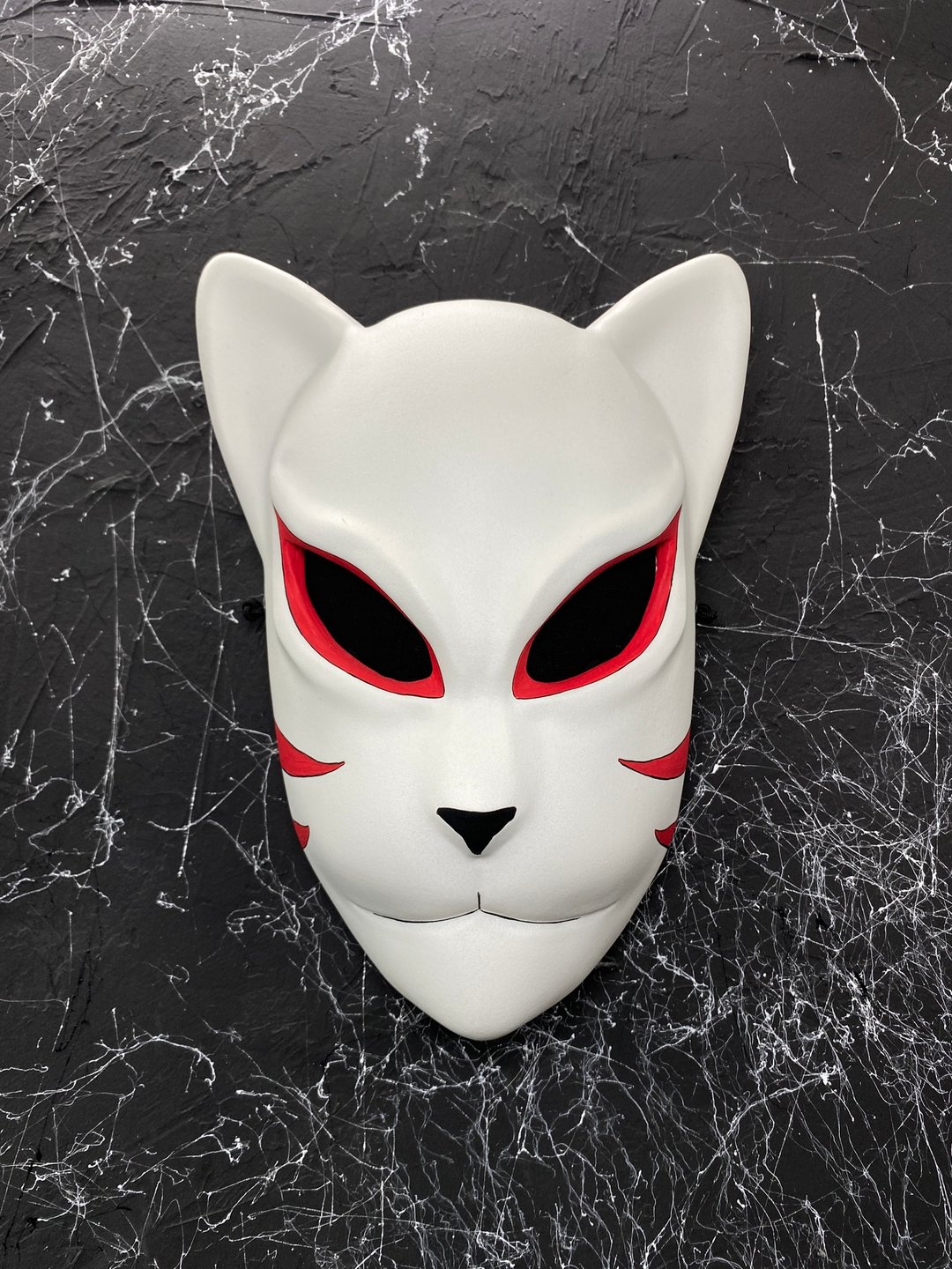 狐狸动漫面具  角色扮演服装  日本猫恶魔面具  灵感来自动漫 - 其他 - 树脂 白色