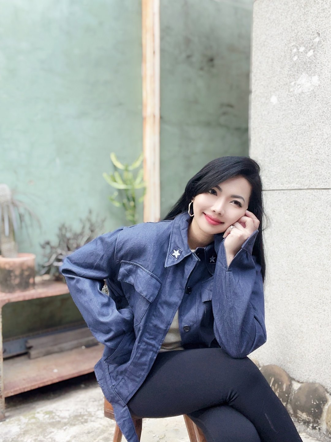 Italian military denim jacket 意大利海军战斗夹克服 牛仔外套 - 女装休闲/机能外套 - 棉 蓝色
