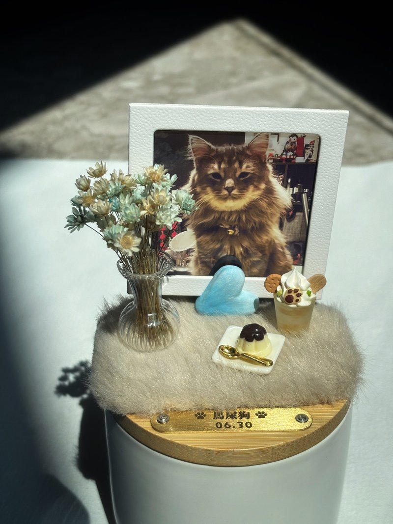 丨定制丨猫咪爱甜点丨订制菲林相片丨渐变富士山色爱心宠物纪念盒 - 其他 - 粘土 黄色