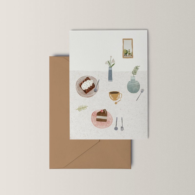 早午餐 A6 明信片 - 卡片/明信片 - 纸 