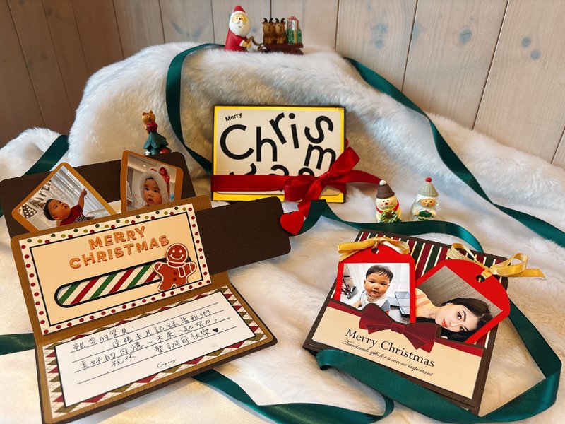 跑跑姜饼人书册【圣诞礼物】圣诞礼盒/交换礼物/相册/相本 - 相簿/相册 - 纸 绿色