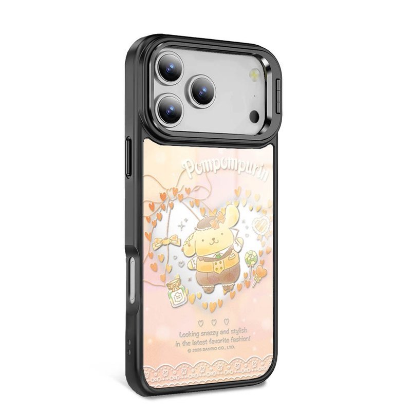 iPhone全系列军规防摔合金框隐形立架镜面磁吸壳-甜心布丁狗-黑框 - 手机壳/手机套 - 其他材质 多色