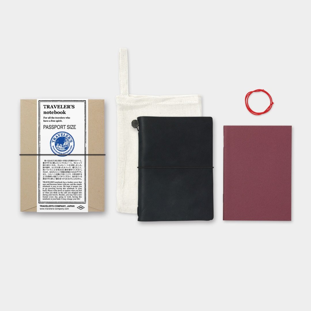 Traveler's Notebook PA SIZE - 黑 - 笔记本/手帐 - 真皮 黑色