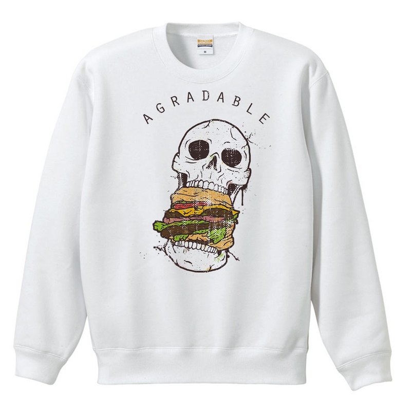 sweat / Crazy Burger - 男装上衣/T 恤 - 棉．麻 白色