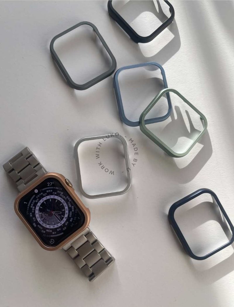 Apple Watch Case | 极简素色雾感金属半包防摔硬壳 - 表带 - 铝合金 