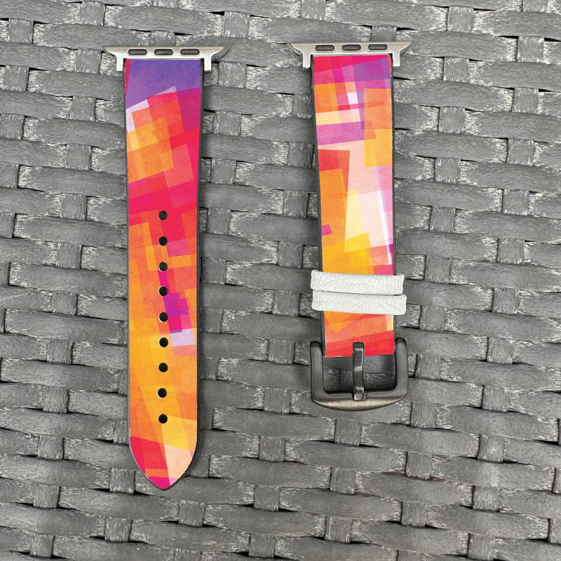 色彩图案 Apple Watch 潮流硅胶表带 - cr104 - 表带 - 硅胶 多色