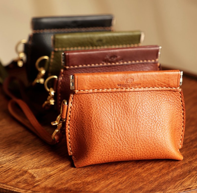 美式复古 意大利mbox软植鞣牛皮首饰收纳包 - 皮夹/钱包 - 真皮 多色