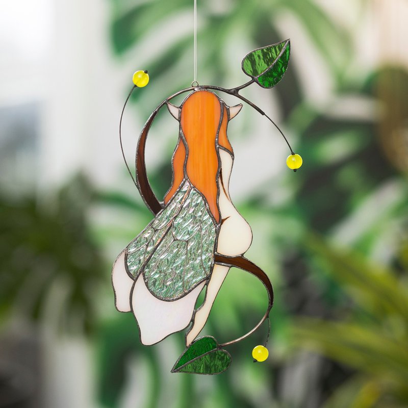 彩色玻璃精灵捕日者童话-异想天开的魔法窗饰 - 摆饰 - 玻璃 透明