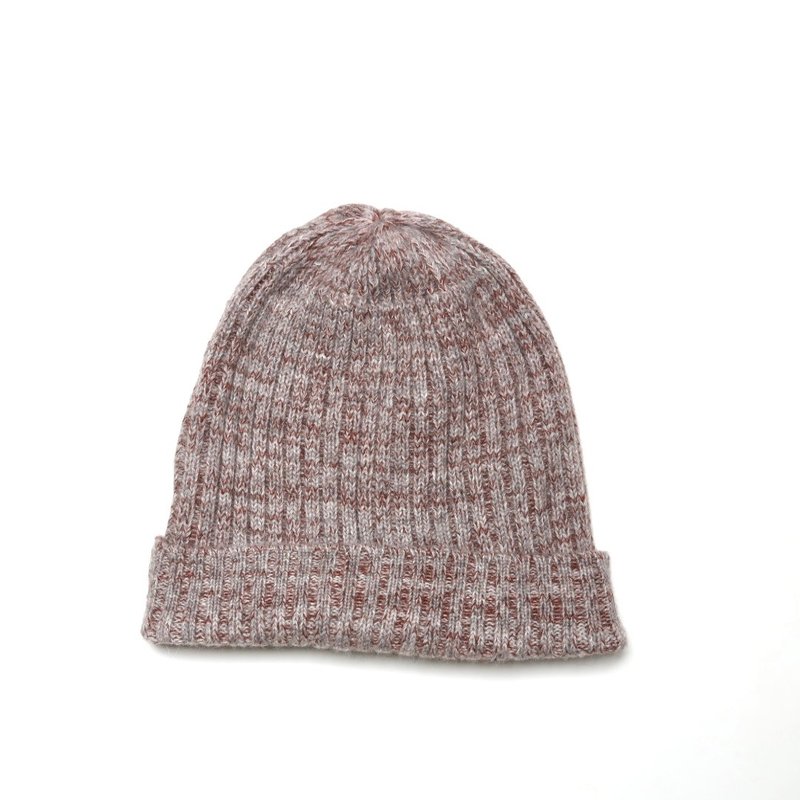童/成人喀什米尔米灰咖纯羊绒100%反折瓜皮帽纯羊毛帽子|极简风格 - 帽子 - 羊毛 咖啡色