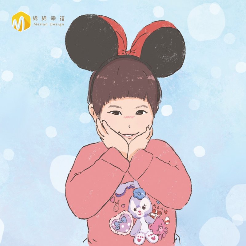 【似颜绘人像】日系小清新 - 电子手绘真人画像/绘画/插画 - 其他材质 