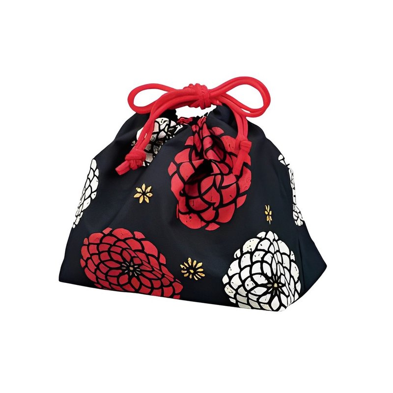 百华系列 便当提袋 黑 /HAKOYA - 便当盒/饭盒 - 棉．麻 黑色