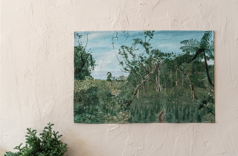 台湾山挂布 - 兰屿森林 63 x 42 cm - 海报/装饰画/版画 - 棉．麻 绿色