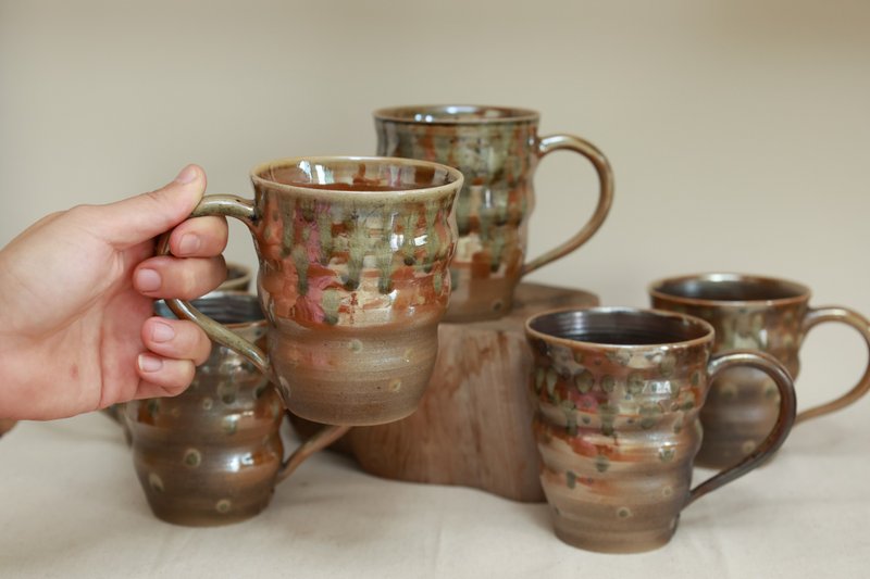 柴烧咖啡杯/马克杯/280ml波波雫系列/泷间拾光 - 咖啡杯/马克杯 - 陶 