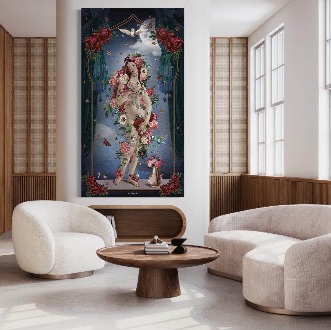 法国VOGLIO BENE  维纳斯 超大型挂画/挂布/壁挂/装饰画 文艺复兴 - 海报/装饰画/版画 - 聚酯纤维 蓝色