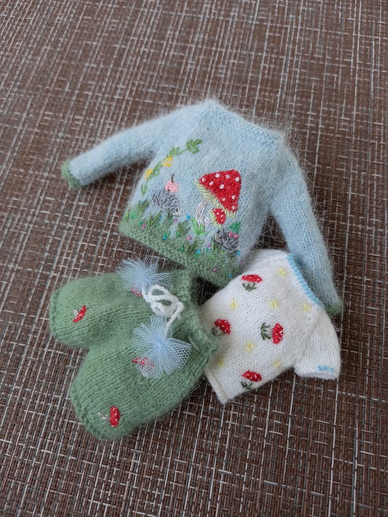 为 Blythe 手工编织的刺绣套装 - 桌游/玩具 - 羊毛 