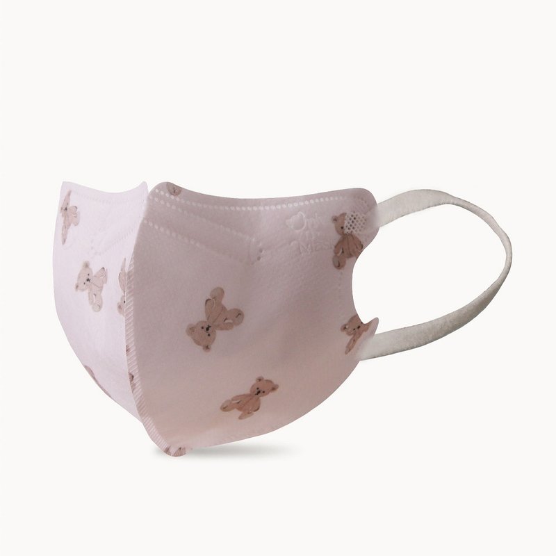 一心妇幼|一心一罩 儿童3D医用口罩-小童 童年复古熊(12入/袋) - 口罩 - 聚酯纤维 卡其色