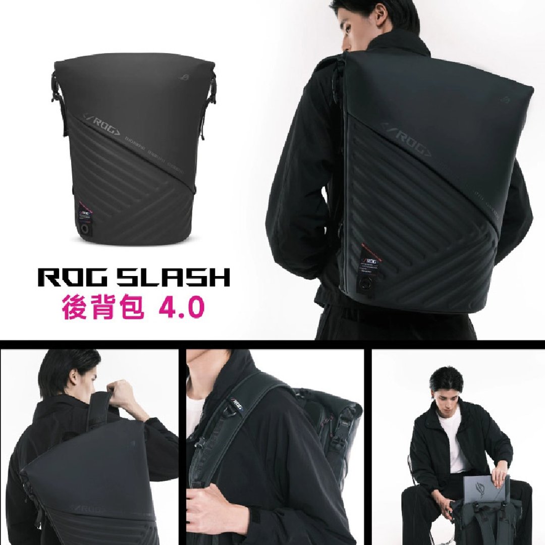 ASUS 华硕 ROG Slash 后背包 4.0 (BP3801) -适用18寸以下笔电 - 后背包/双肩包 - 其他材质 黑色