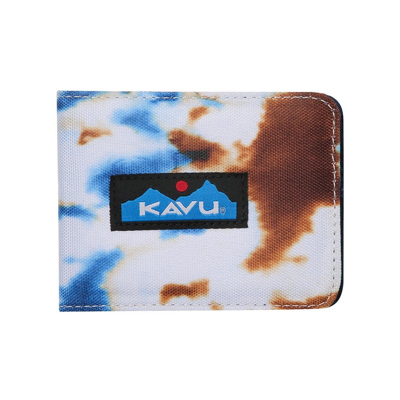 【西雅图 KAVU】Watershed Wallet 防泼水折叠短夹 地空扎染#9347 - 皮夹/钱包 - 聚酯纤维 蓝色