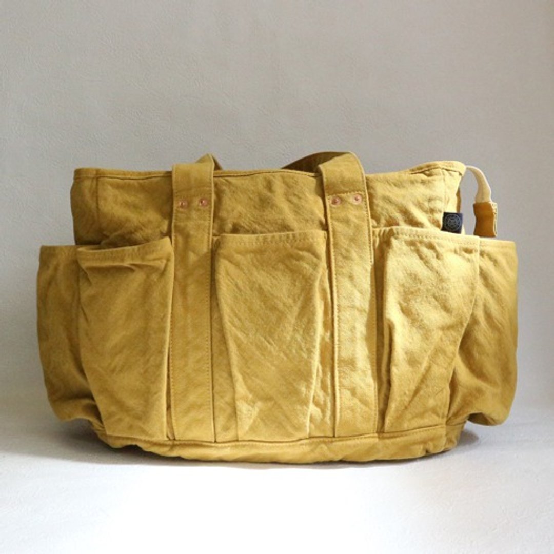 Gear Tote [Mustard] VC-44 - 手提包/手提袋 - 棉 黄色