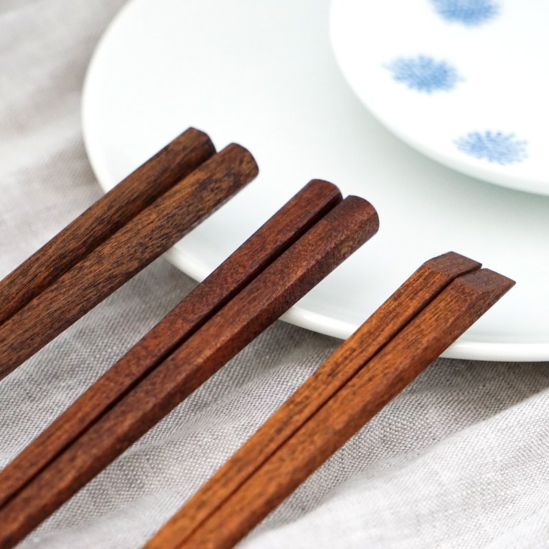 padou Urushi Wood Branch Chopsticks 23cm Gift Present Cutlery Natural Japan - 筷子/筷架 - 木头 绿色