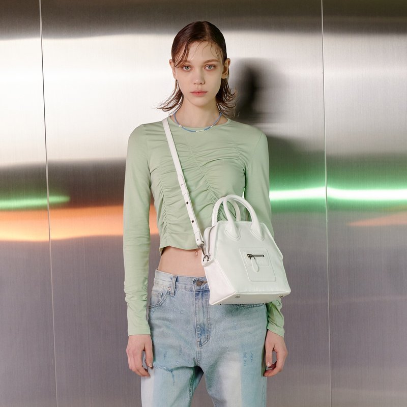 Play Naplak 漆皮太空人三用托特包 (意大利牛皮) - 手提包/手提袋 - 其他材质 白色