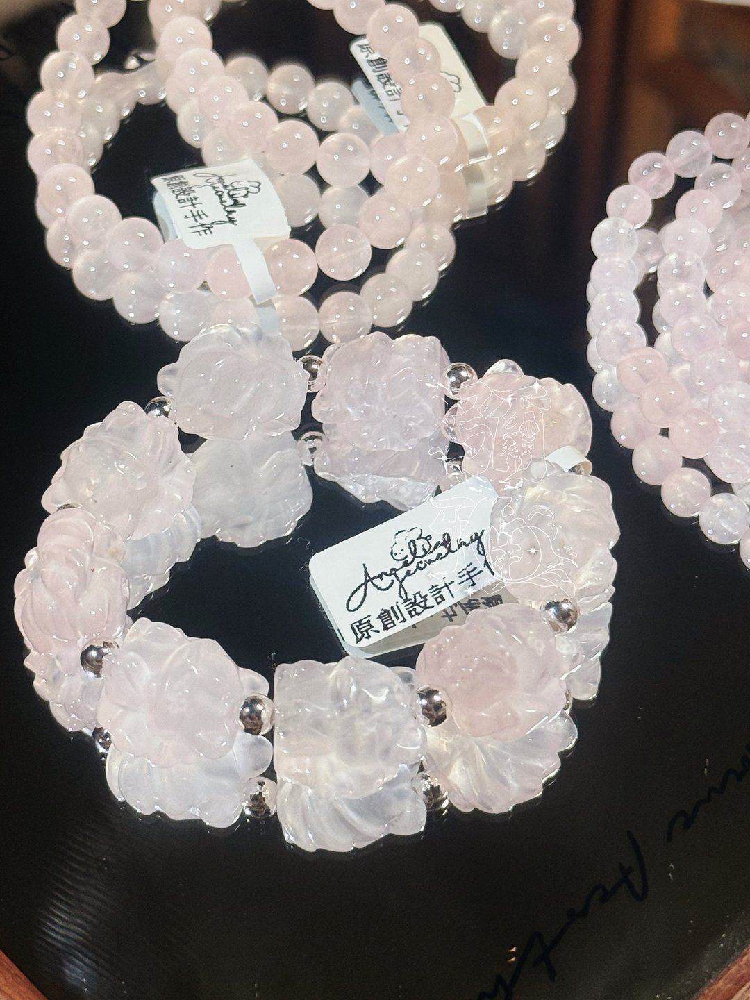 山海狐颂丨透体彩虹粉水晶手串丨美人鱼灵气能量丨弥雅原创设计 - 手链/手环 - 水晶 粉红色