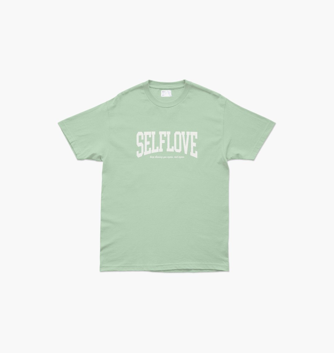 上衣 HAY : SELFLOVE T-Shirt - Oatmeal / White / Matcha (unisex) - 女装 T 恤 - 棉 