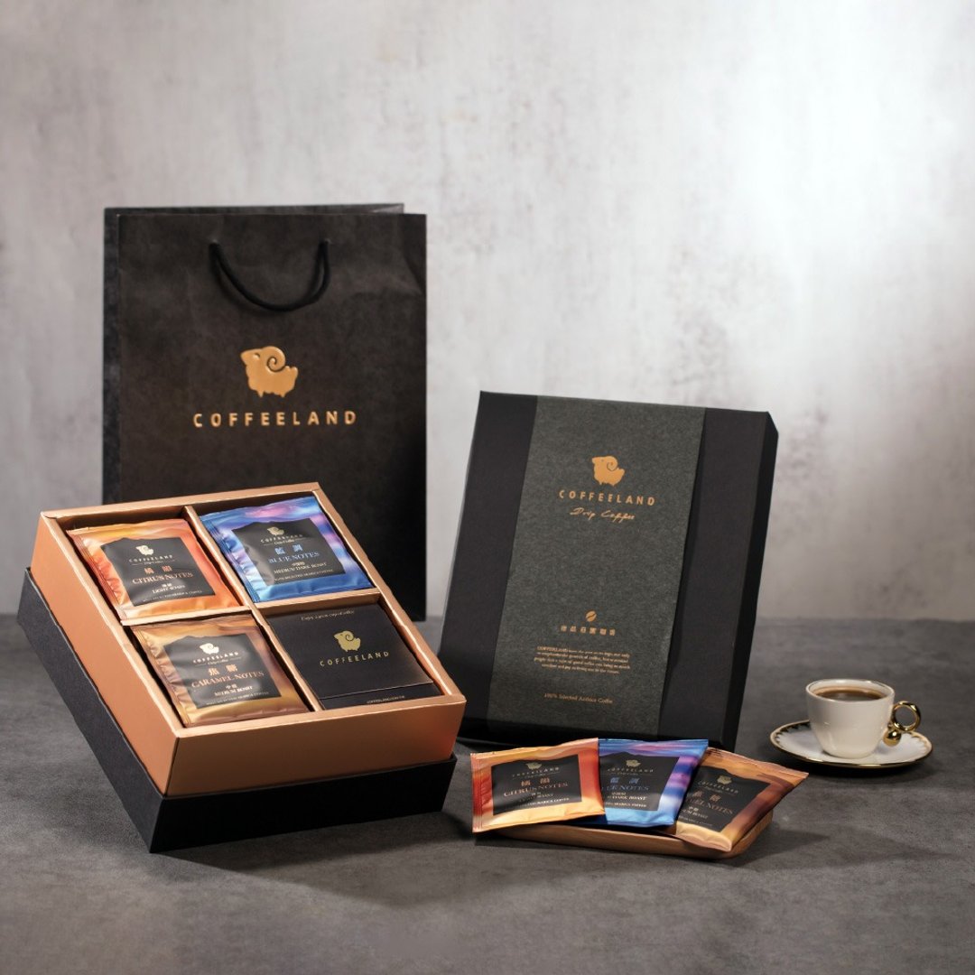 COFFEELAND | 精装礼盒-30入滤挂咖啡-金典款(橘韵/焦糖/蓝调) - 咖啡 - 新鲜食材 蓝色