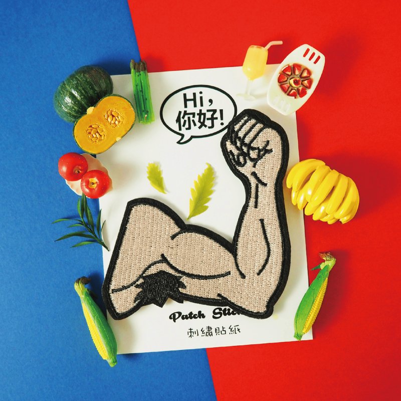 刺绣贴纸-左手 - 贴纸 - 绣线 多色