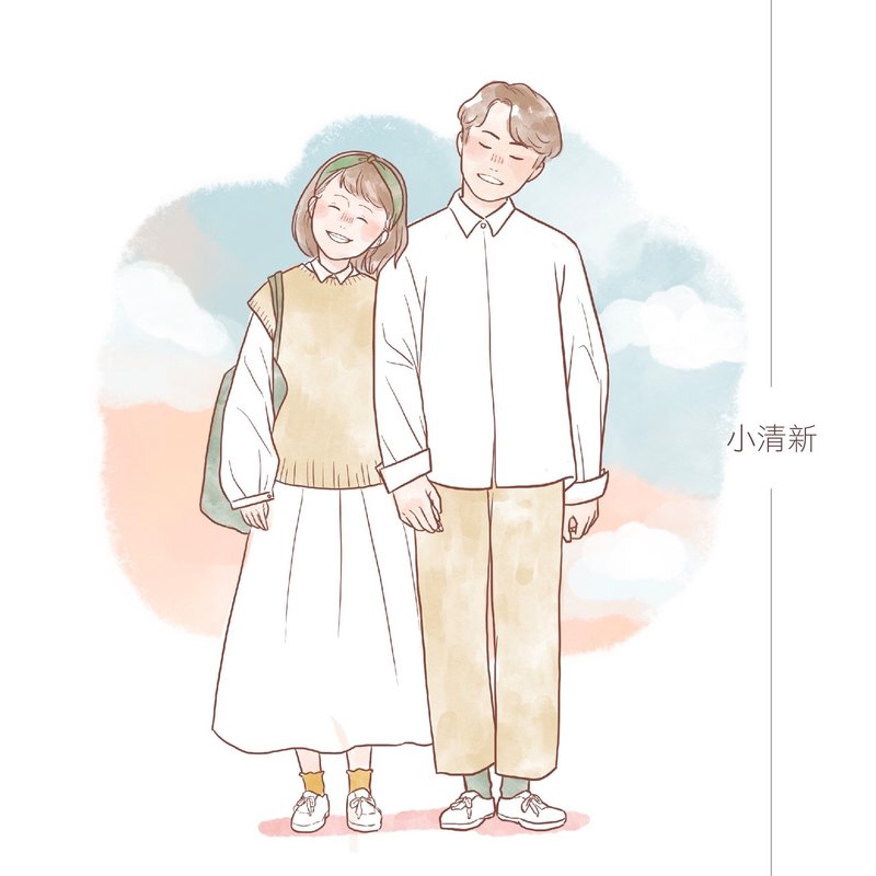 小清新人像画 - 订制画像 - 其他材质 