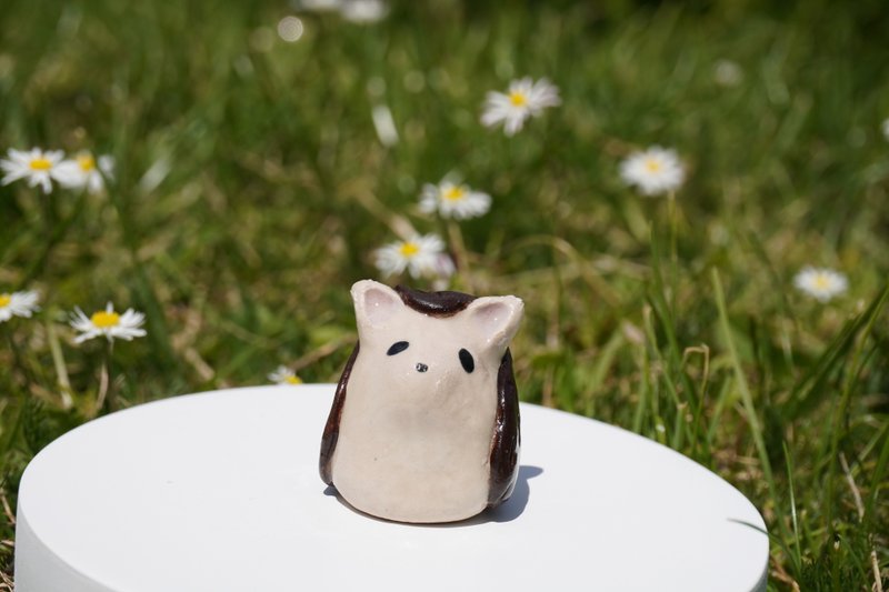圆滚滚 刺猬 - 摆饰 - 陶 咖啡色