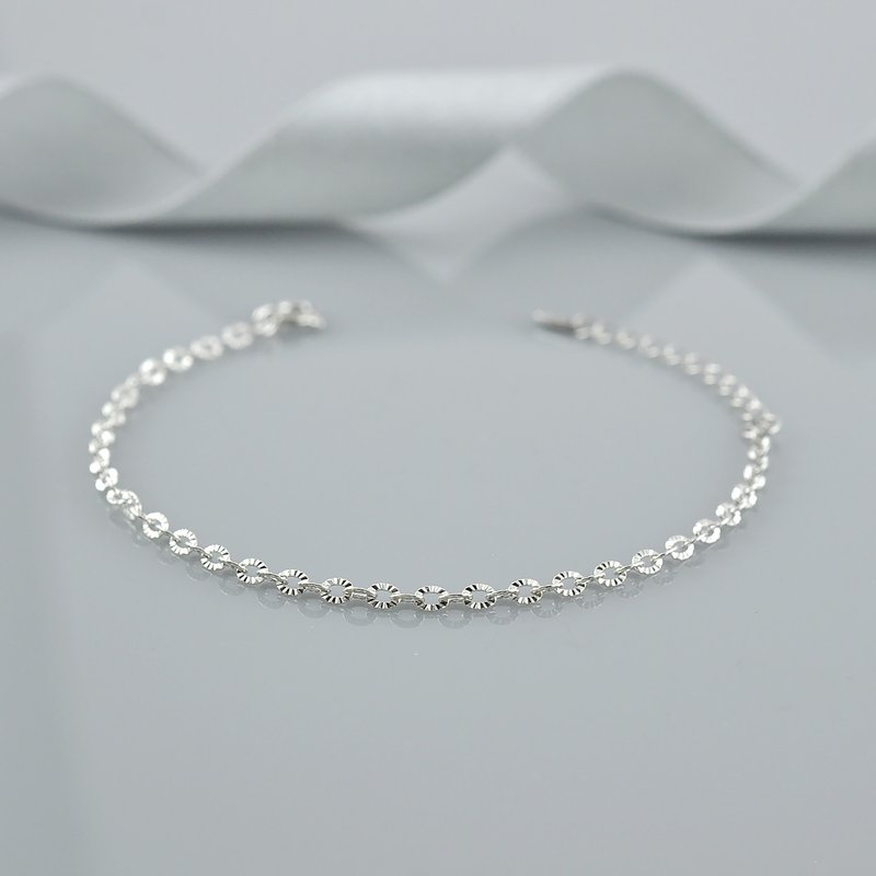 太阳花链手链(链宽2.4mm) 925纯银 - 手链/手环 - 纯银 银色