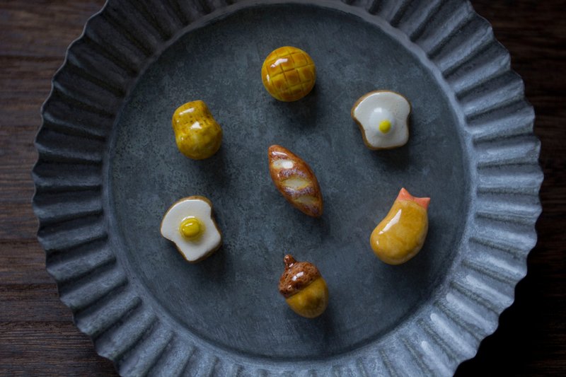 手作 日本 轻黏土 迷你 磁铁 - 冰箱贴/磁贴 - 粘土 多色