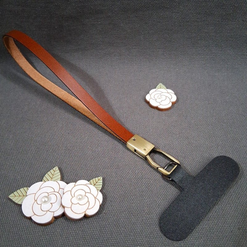 皮革腕绳 / 手机挂绳 / 手缝 / (附手机链接片) - 挂绳/吊绳 - 真皮 