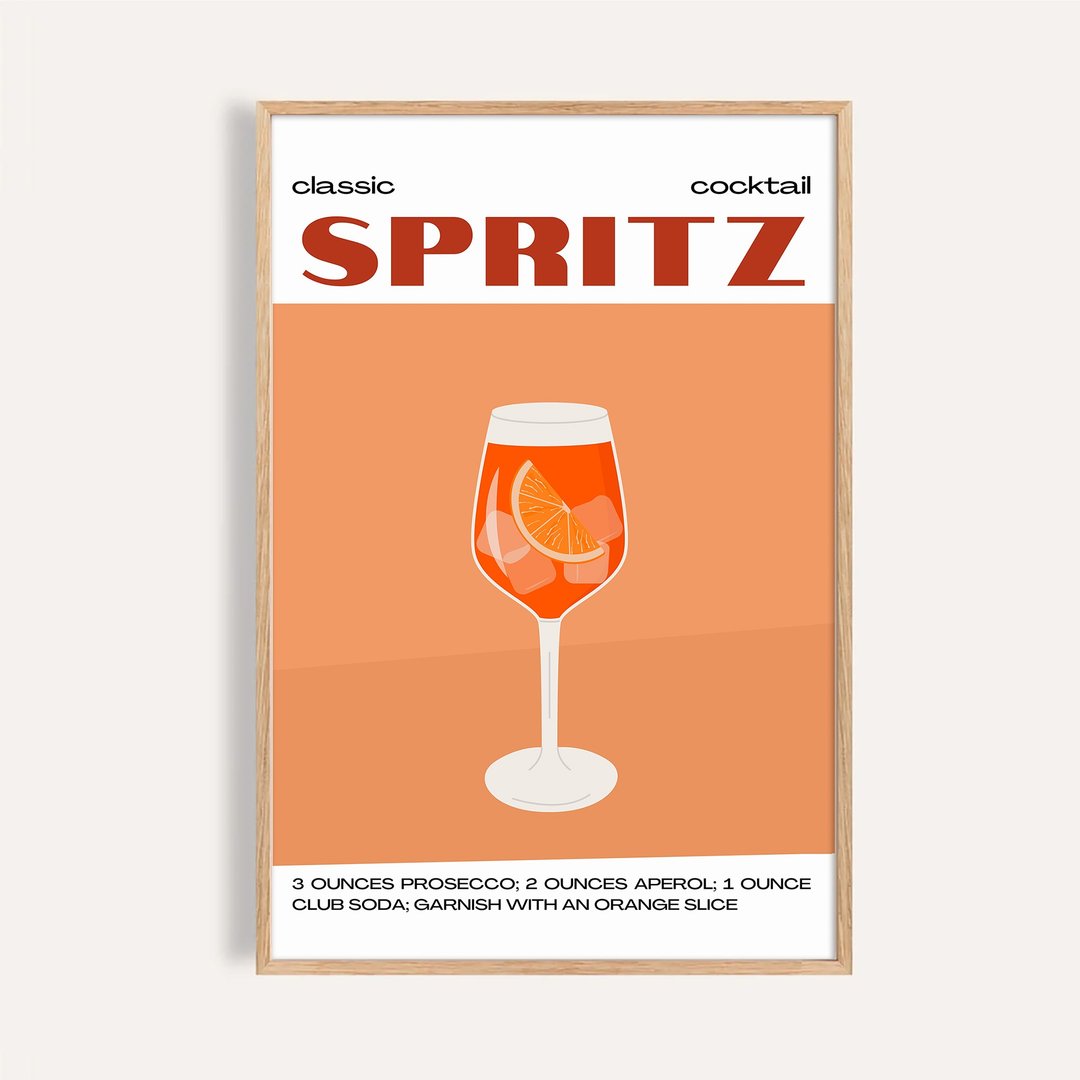 经典橙韵气泡 Classic Spritz / 调酒艺术挂画 画芯 早午餐海报 - 海报/装饰画/版画 - 纸 