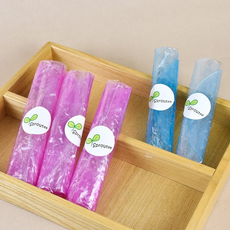 弹力Q Q 硅胶保鲜膜-3大2小(粉+蓝) - 厨房用具 - 硅胶 