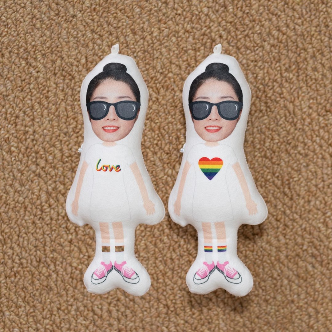 客制人物头像彩虹抱枕 LGBT限定款式 可当挂件 身体样式可选 - 枕头/抱枕 - 其他材质 多色