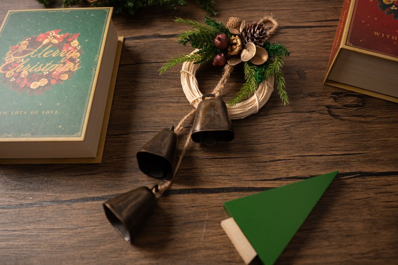 【圣诞装饰x交换礼物】 圣诞铃铛挂饰 - 干燥花/捧花 - 植物．花 咖啡色