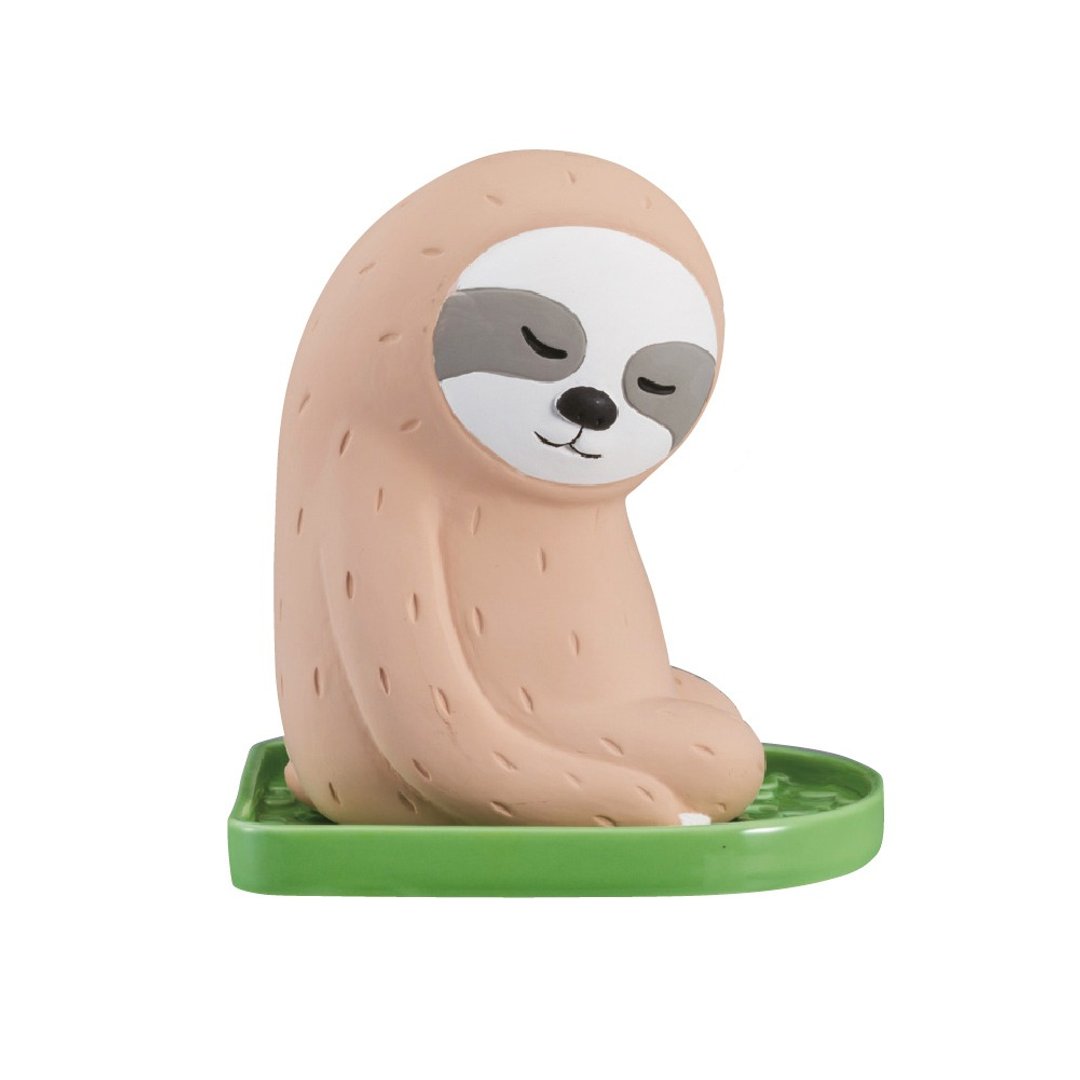 日本Decole KARATTO MASCOT 自然除湿器 - 角落睡眠树懒 - 摆饰 - 陶 白色