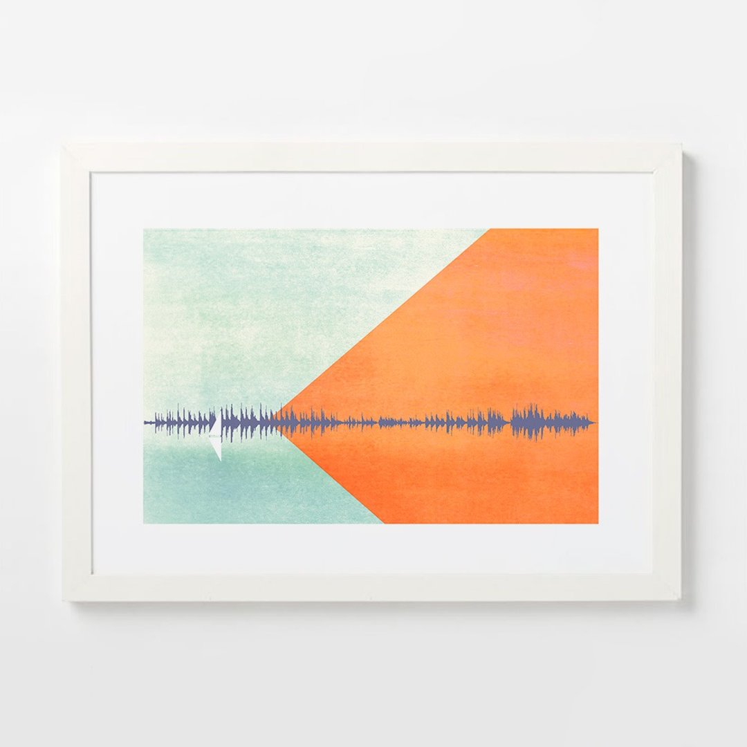 定制声波艺术装饰画 抽象画 声音的风景 - 海报/装饰画/版画 - 纸 红色