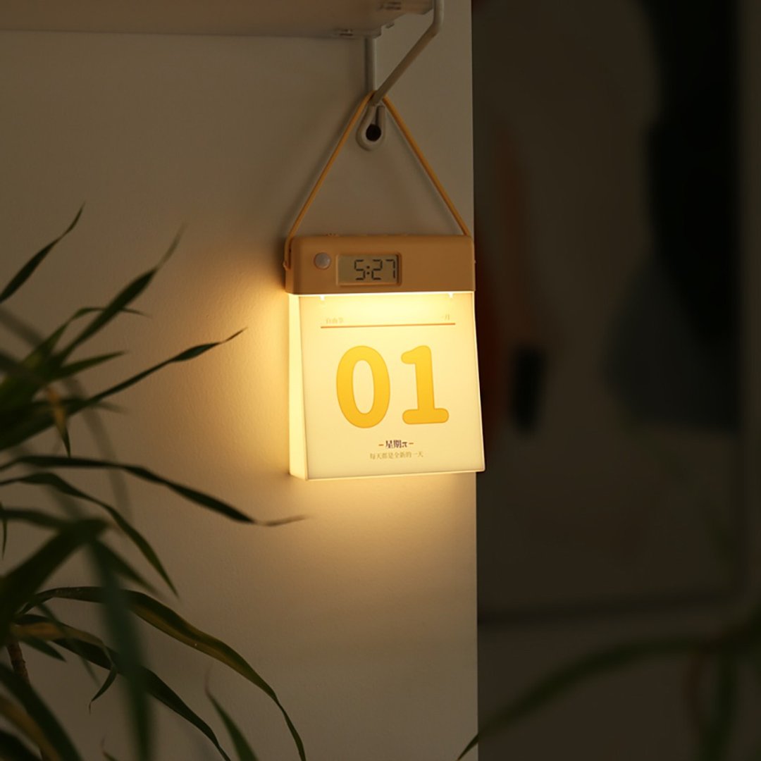 日历感应硅胶灯-居家感应灯/生日中秋礼物包装/充电拍拍灯 - 灯具/灯饰 - 塑料 橘色
