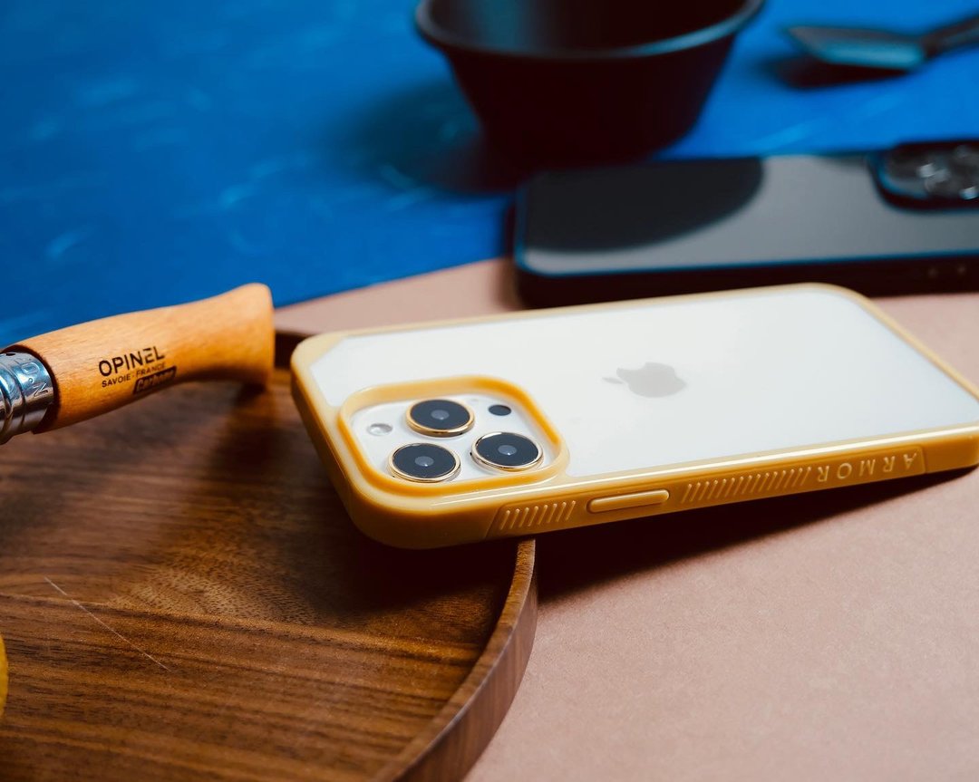 ARMOR iPhone 13 Signature 系列电话保护壳_原木啡/橙带 - 手机壳/手机套 - 其他材质 