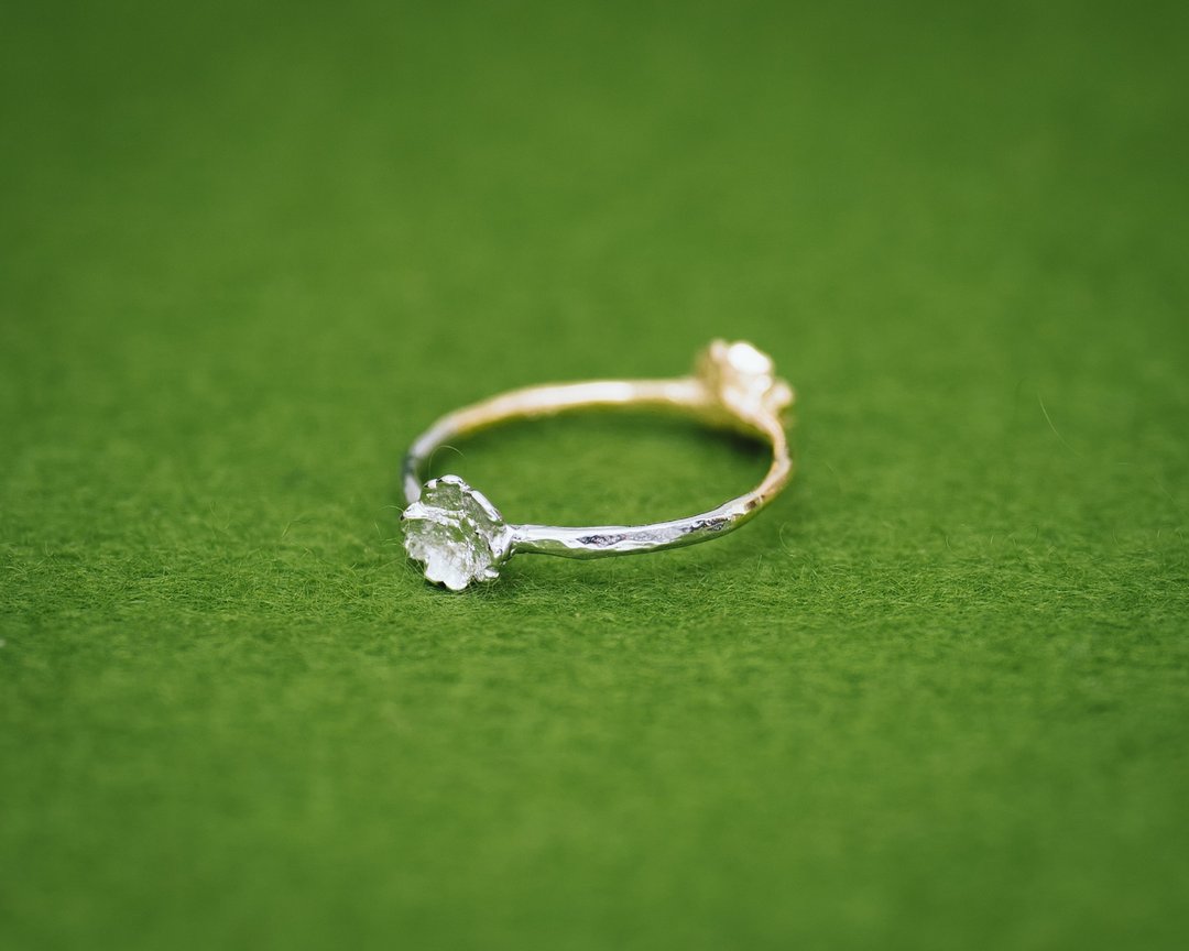 Cherry blossom reversible ring - flower ring - pinky ring - Engagement rings - 戒指 - 贵金属 银色