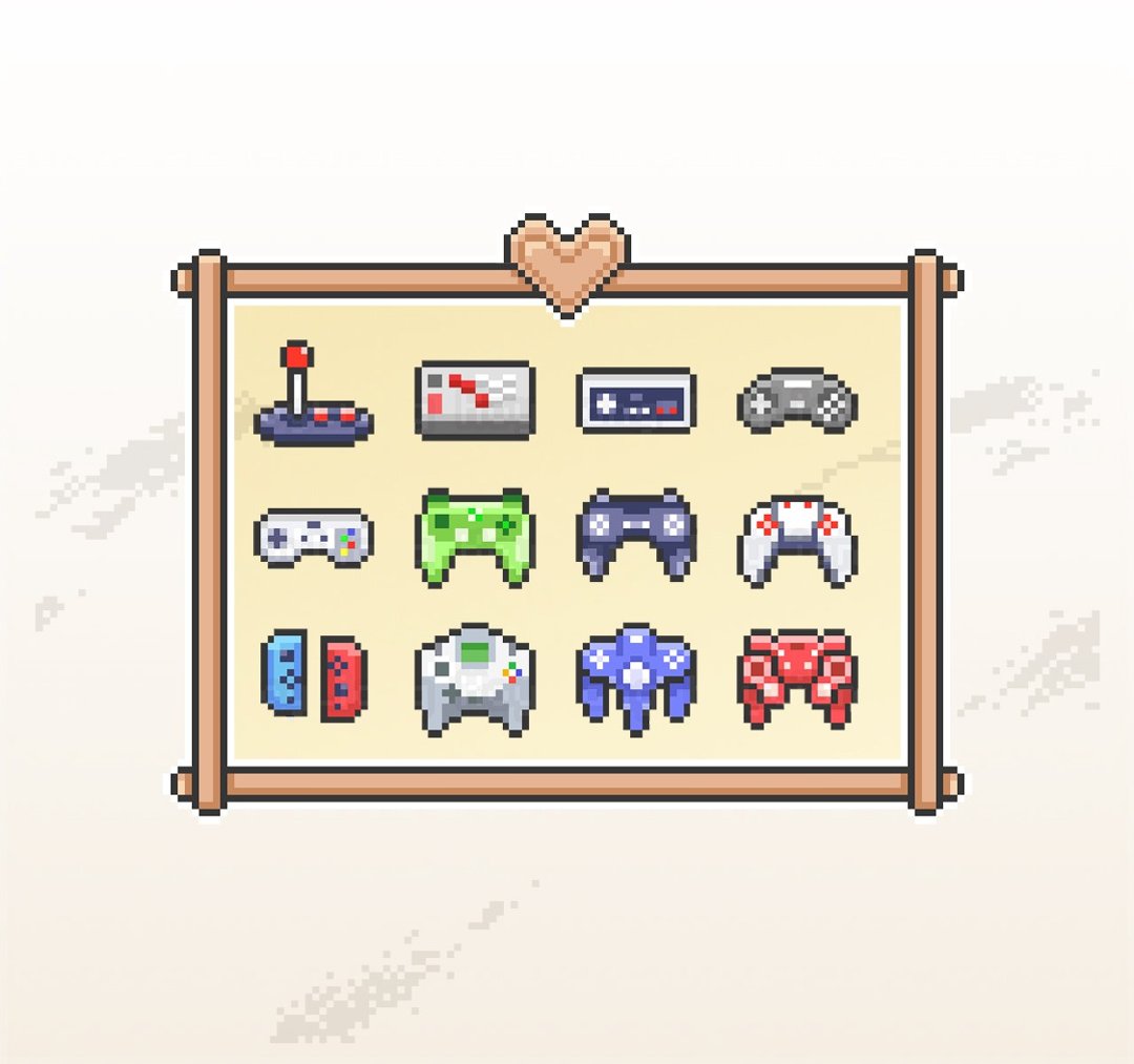 Twitch 订阅者徽章 小奇点徽章 可爱像素风 游戏控制器 - Logo 设计/图案设计 - 其他材质 