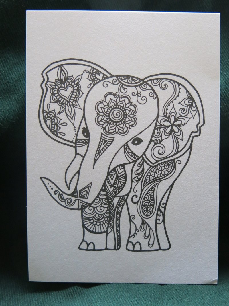 LOVE  ELEPHANT 明信片 - 卡片/明信片 - 纸 白色