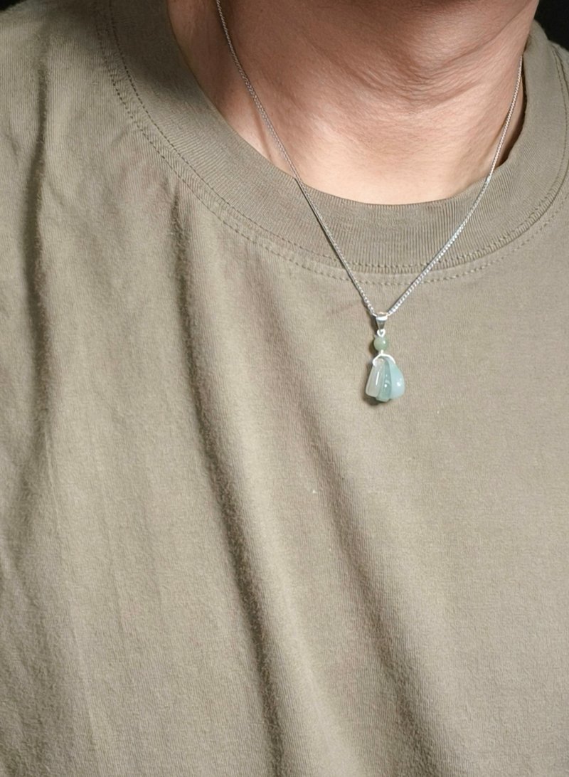 天然缅甸翡翠 水滴吊坠  男女适戴 - 项链 - 宝石 多色