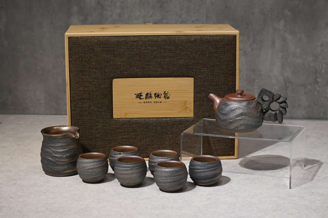 造型正把茶席套组  茶具礼盒 茶席套组 茶席【臻麟陶艺】 - 茶具/茶杯 - 陶 