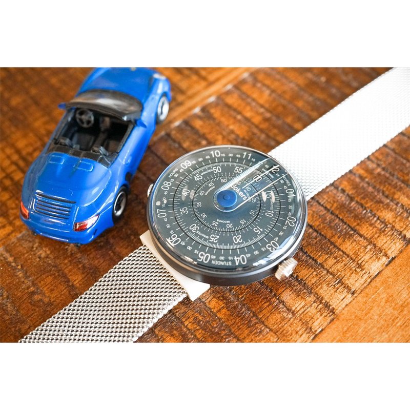 KLOK-01-D7 午夜蓝表头-黑壳+米兰表带 加码赠送零钱包 - 男表/中性表 - 其他材质 蓝色