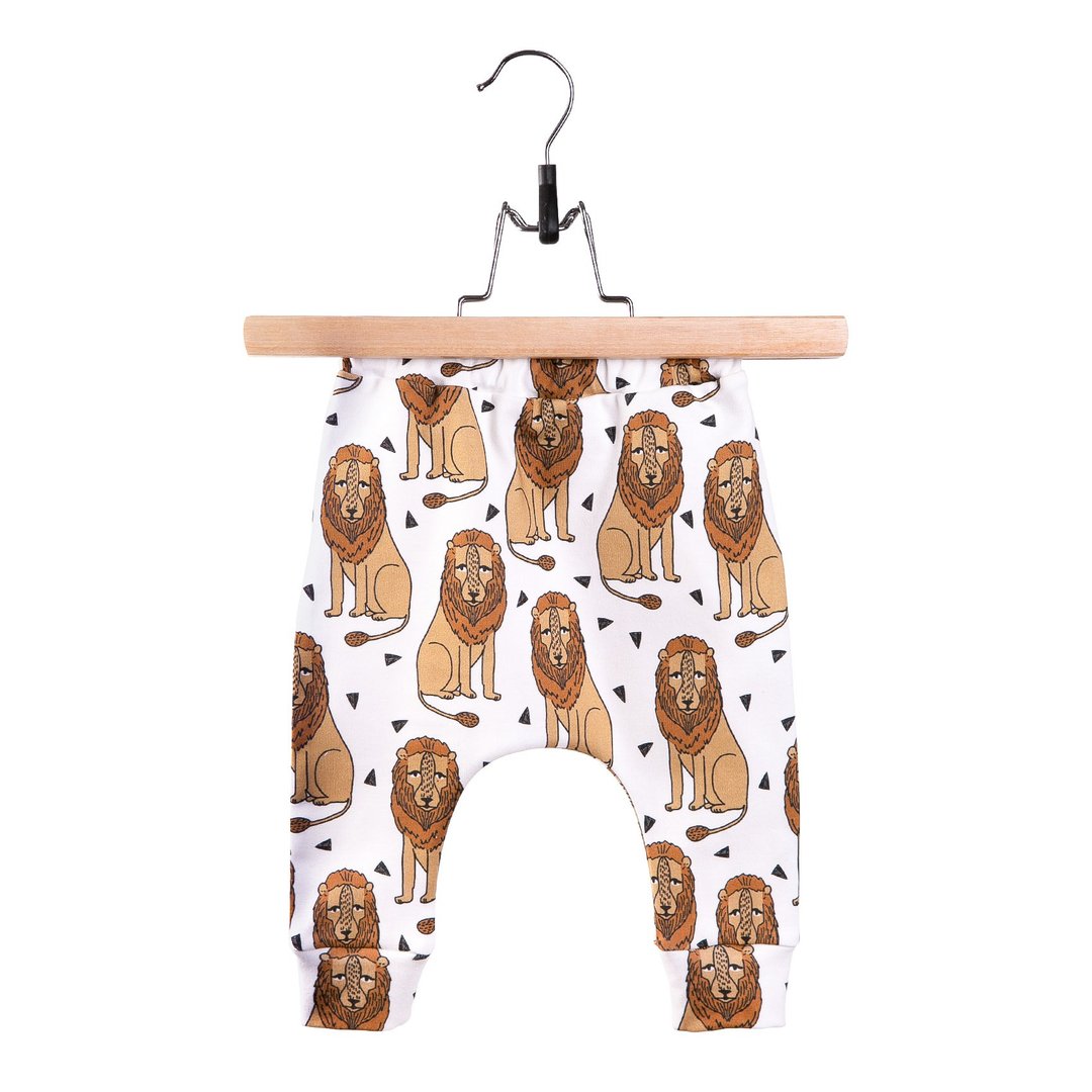 Lions baby pants, baby pants, baby girl pantst, baby leggings, baby harems - 童装裤 - 棉 多色