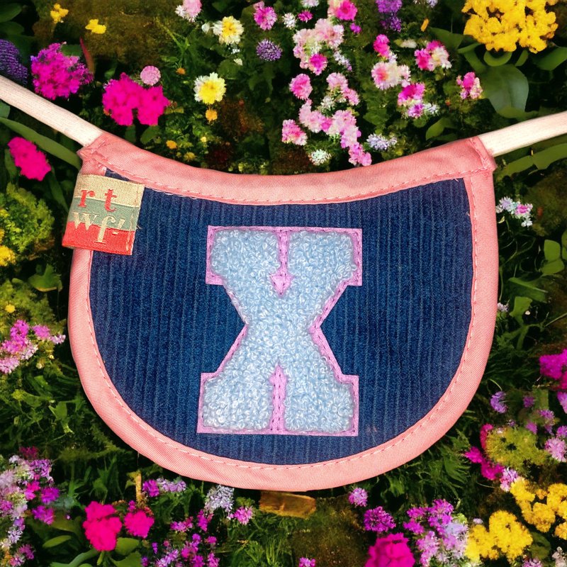 （钴x粉色）RTWF！经典宠物围兜免费订制首字母 - 衣/帽 - 其他材质 蓝色